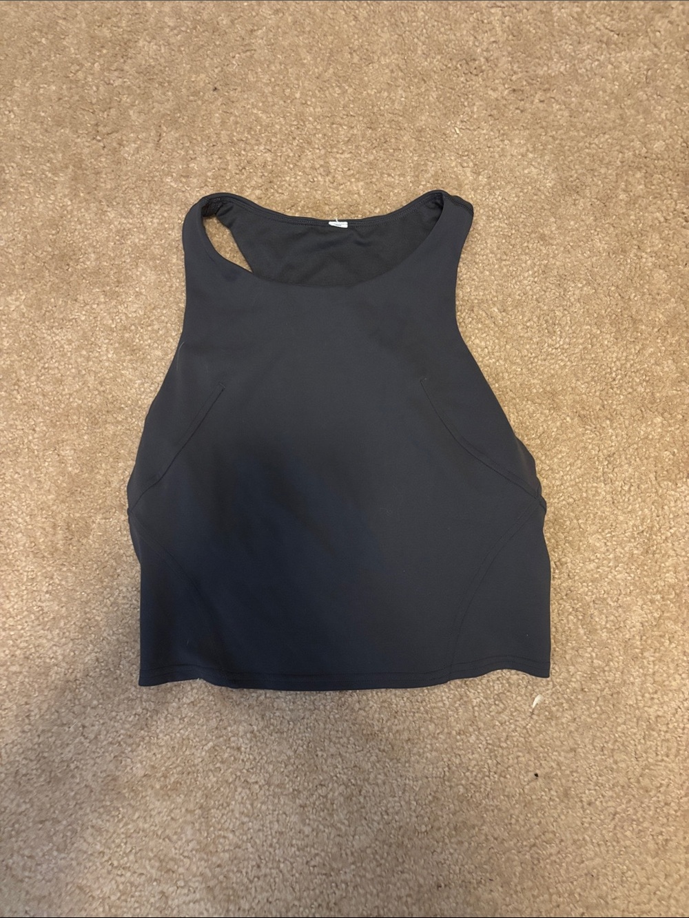 Lulu Lemon Women’s Black Sleeveless Racerback Crop Top